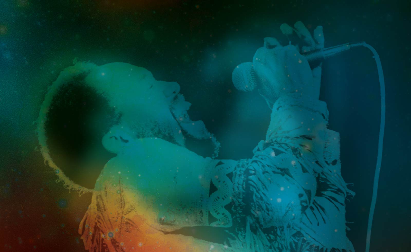 MauriceWhite-background - Earth Wind & Fire