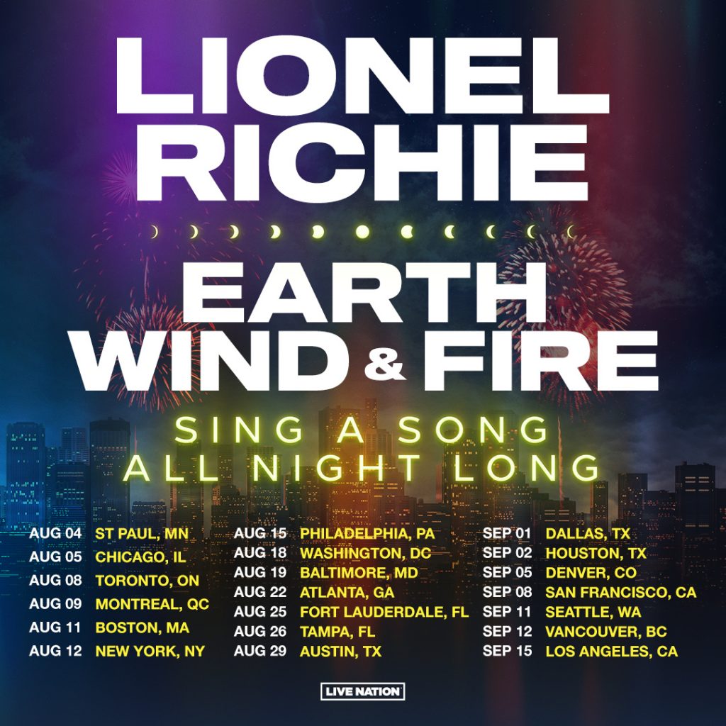 lionel richie uk tour setlist